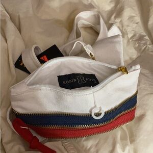 Cross body red white and blue Canvas Bag. NWT